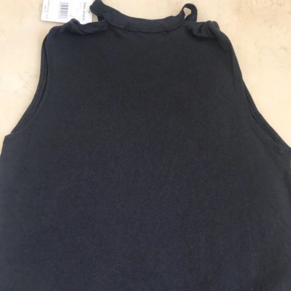 Free People The Twist Black Tank Top. XS,S - Picture 3 of 7